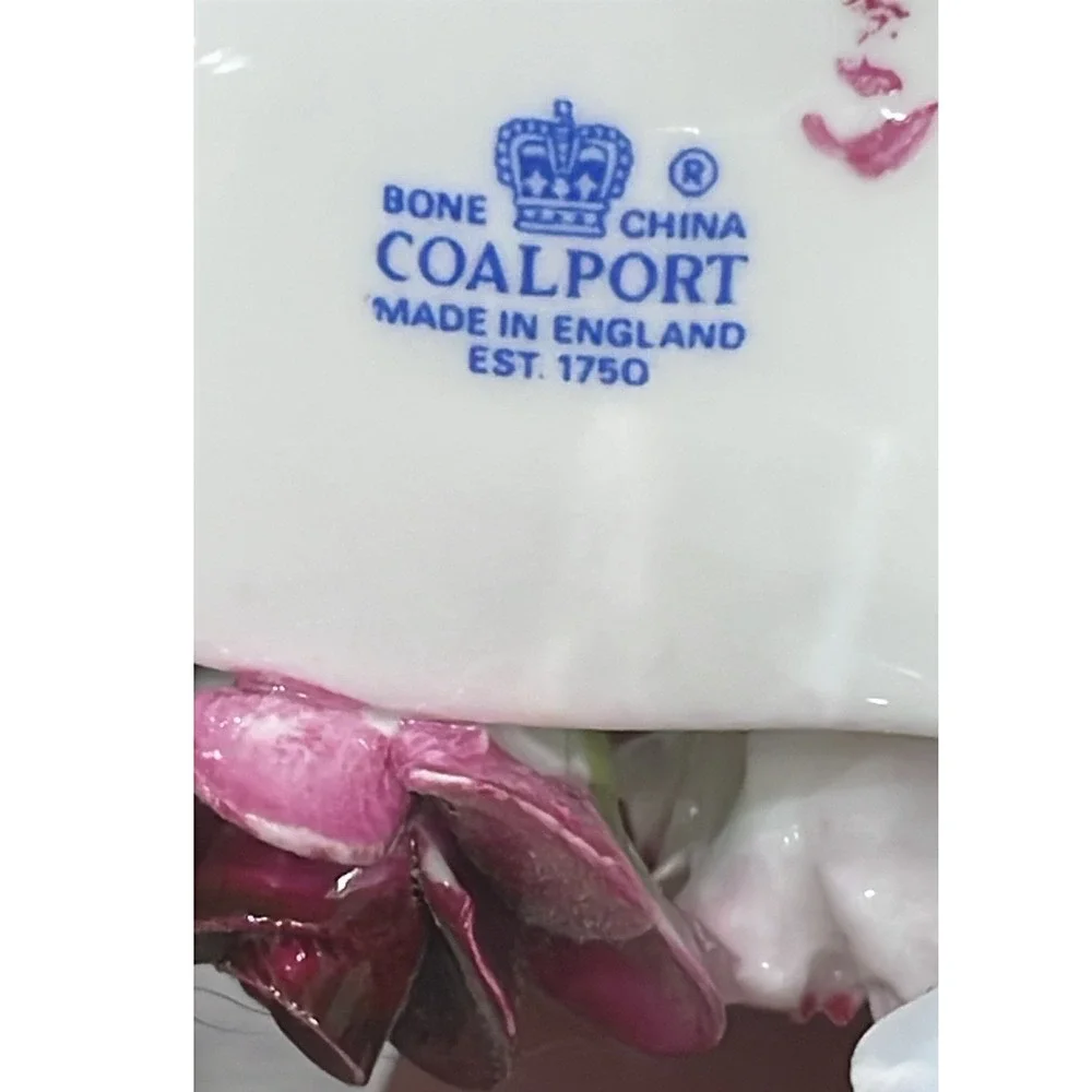 Coalport Bone China Floral Heart‎ Figurine Made in England Multi Color Porcelain